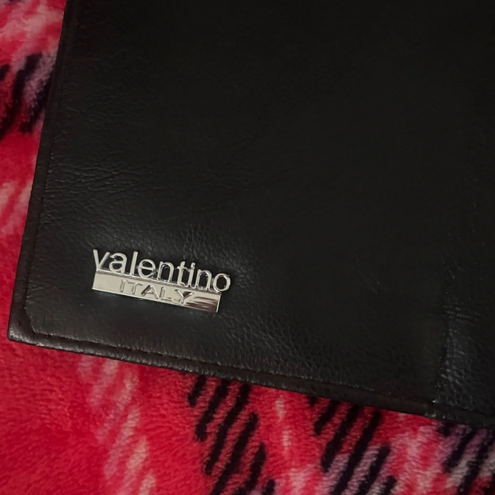 Valentino Black Leather Card Holder